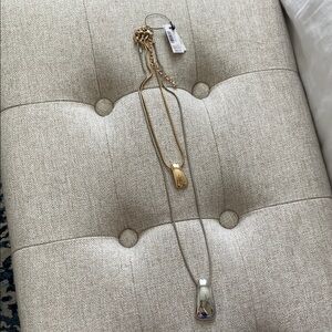 NWT Chicos Gold and Silver Pendant Necklaces